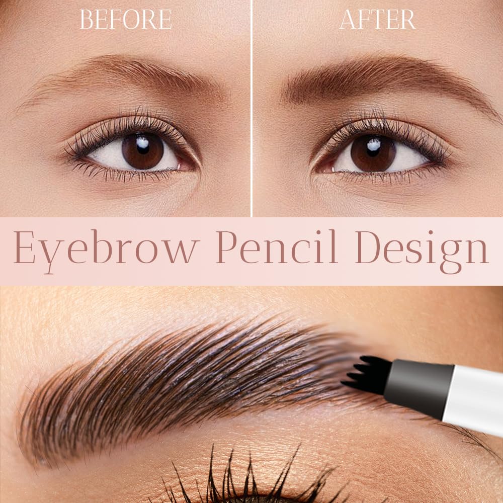 2PCS New Waterproof Brow Pencil with Micro-Fork Tip, 3D Magic Eyebrow Pencil 4-Head Split Waterproof Long-lasting,Fine Stroke Eyebrow Pen Makeup Eyebrow Pencils Stay on All Day (Brown) Generic Au supplements