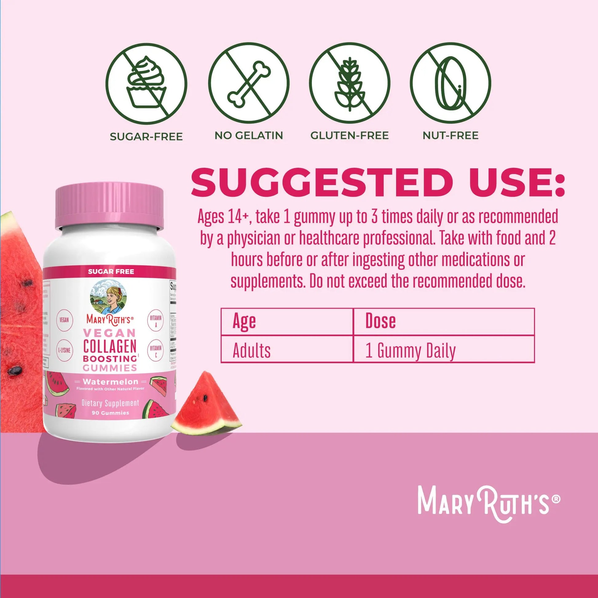 MaryRuth Organics Vegan Collagen for Women & Men, Collagen Boosting Gummies, Skin Care, Lysine, Vitamin C, Vitamin A, Amla, Supplement for Hair & Skin, Vegan, Non-GMO, Gluten Free, 90 Servings MARYRUTH'S Au supplements