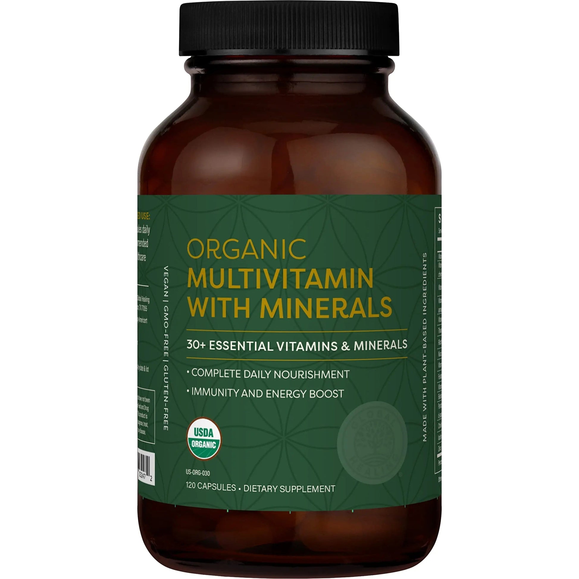 Global Healing Center - USDA Organic Multivitamin for Women & Men - Vitamins Include A, C, D, & More for Your Overall Health & Wellness Needs Global Healing Center Au supplements
