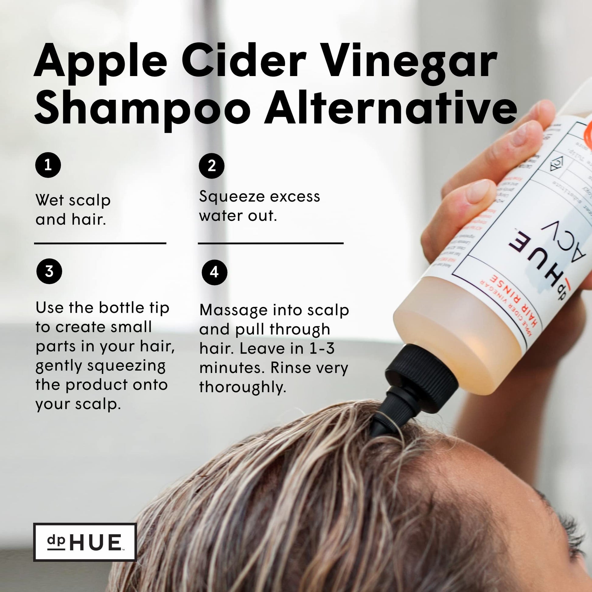 dpHUE Apple Cider Vinegar Hair Rinse, 8.5 oz - Shampoo Alternative & Scalp Cleanser dpHUE Au supplements