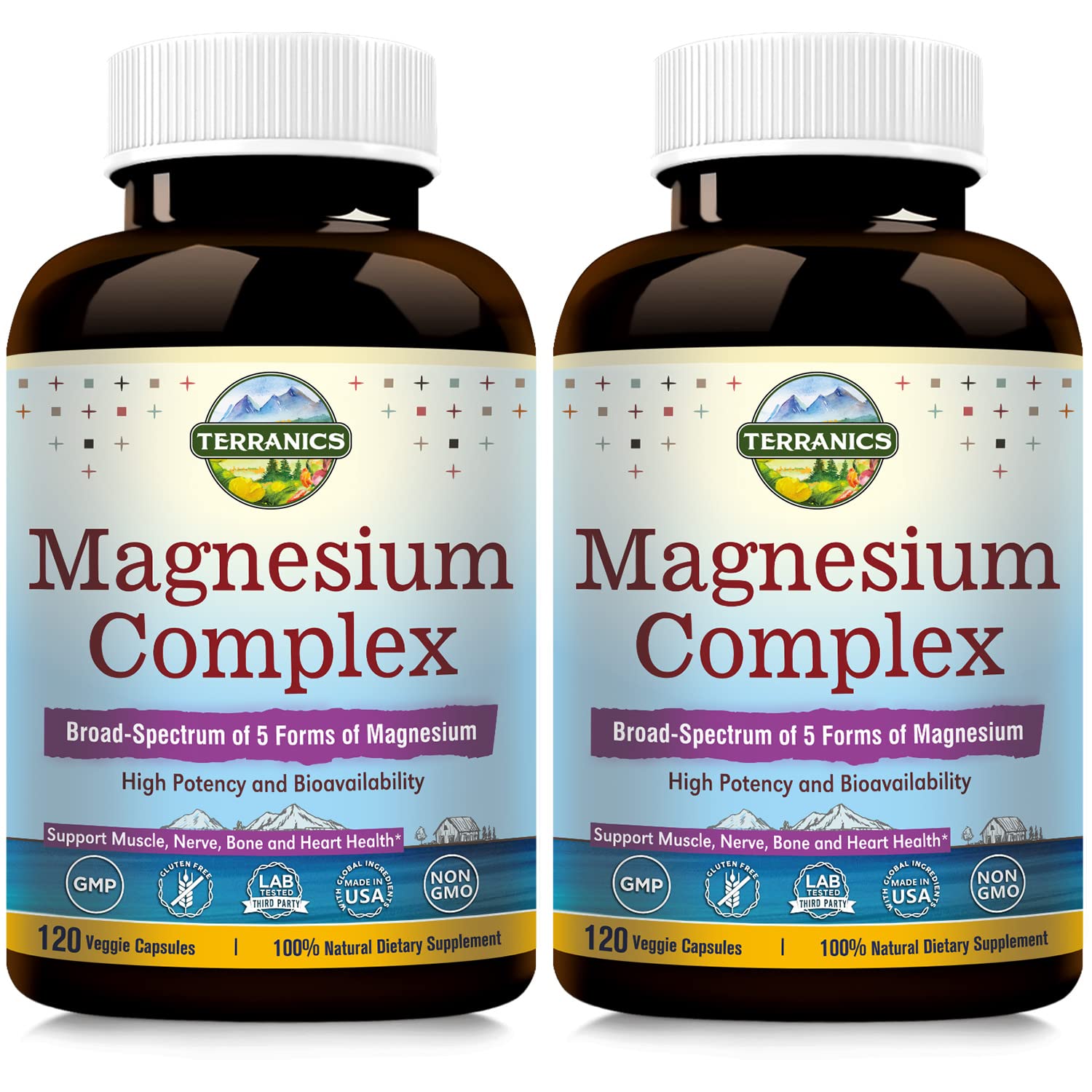 Terranics Magnesium Complex, Total 240 Capsules, Max Absorption, Glycinate, Citrate Terranics Au supplements