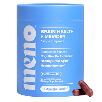 MENO Brain Health + Memory Support Capsules – Daily Support for Cognitive Performance, Concentration & Healthy Brain Aging – with Phosphatidylserine, Creatine, Sage Leaf & Huperzine A – 30 Servings O Positiv Au supplements