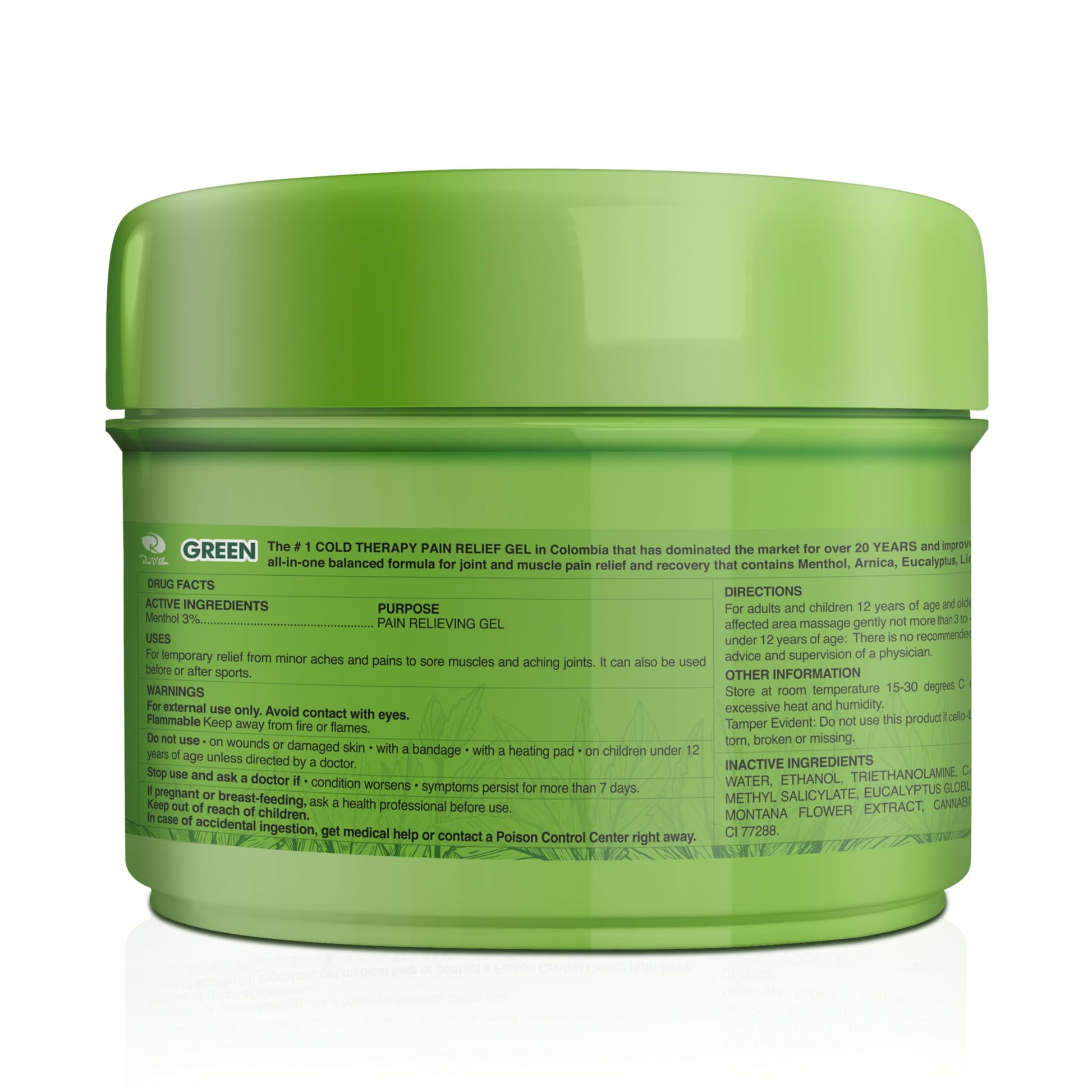 Ross D'Elen Green Menthol Gel - Large Size Single Pack ROSS D'ELEN Au supplements