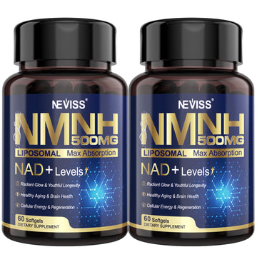 2Pack NAD+ Supplement, Next-Gen NMNH Liposomal 500mg, NR NMN Supplement Alternative, High Absorption NAD+ with Curcumin, Niacinamide for Cellular Energy, DNA Repair, Healthy Aging, 120 Softgels NEVISS Au supplements