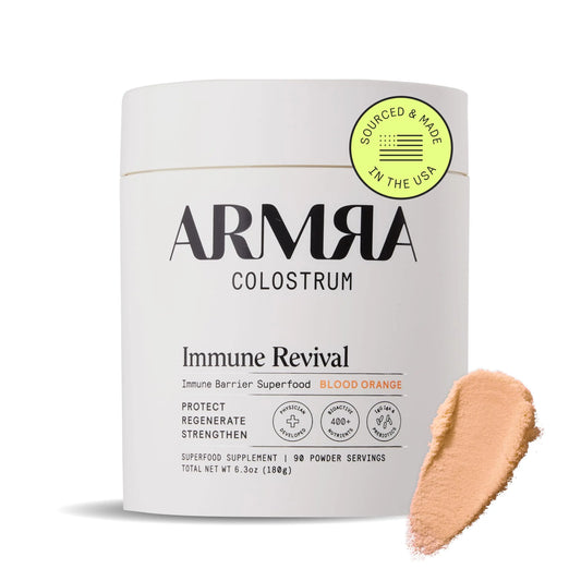 ARMRA Colostrum Powder | Blood Orange | Gut Health & Bloating | Skin & Hair | Immunity | Keto, Gluten & Fat-Free | 90 Servings ARMRAAU supplements