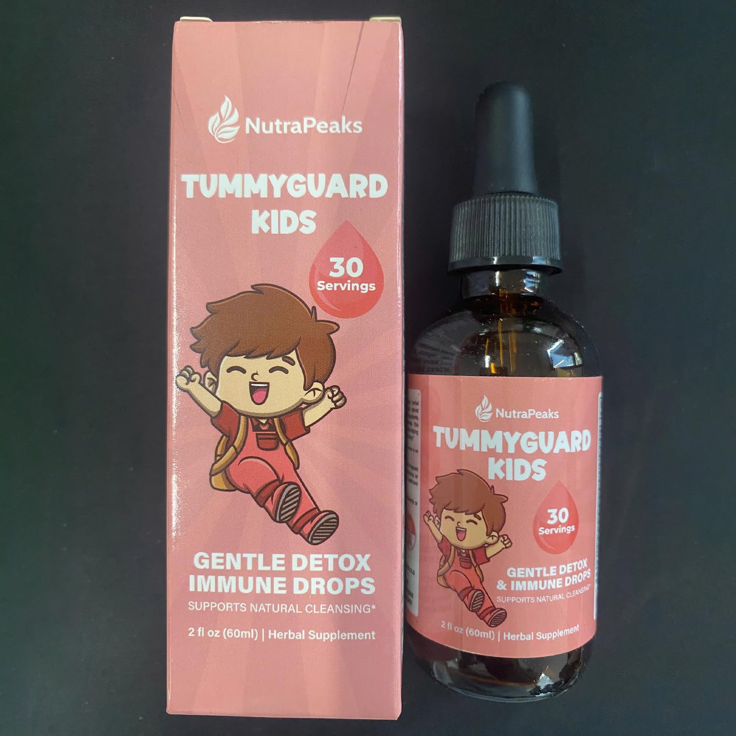 NutraPeaks Kids Liquid Botanical Drops – Natural Blend with Prebiotics, Chamomile, Ginger & Elderberry – Sugar-Free, Alcohol-Free, Non-GMO – 2 fl oz NutraPeaks Au supplements