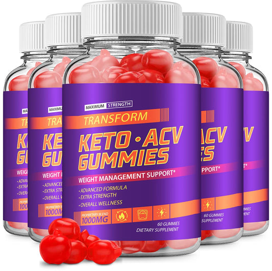 (5 Pack) Transform Keto ACV Gummies Advanced Formula (300 Gummies) RillvoAU supplements