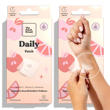 The Patch Brand Daily Support Patches | Natural Wellness Infused with Vitamin C, Zinc Citrate, Vitamin D, Ginko Biloba and Echinacea The Patch Brand Au supplements