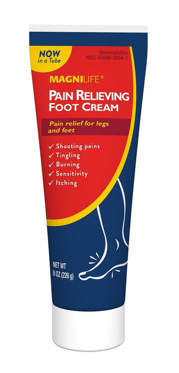 MagniLife Pain Relieving Foot Cream, 8 oz Tube, Soothing Relief for Soreness, Pain, Burning, Tingling, Itching or Sensitivity in Feet & Legs, Moisturizing & Hydrating Foot Cream, No Petroleum MagniLife Au supplements