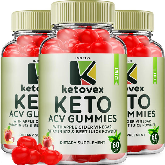 (3 Pack) Ketovex Keto BHB Gummies Advanced Formula, Ketovex BHB ACV Gummies IndeloAU supplements