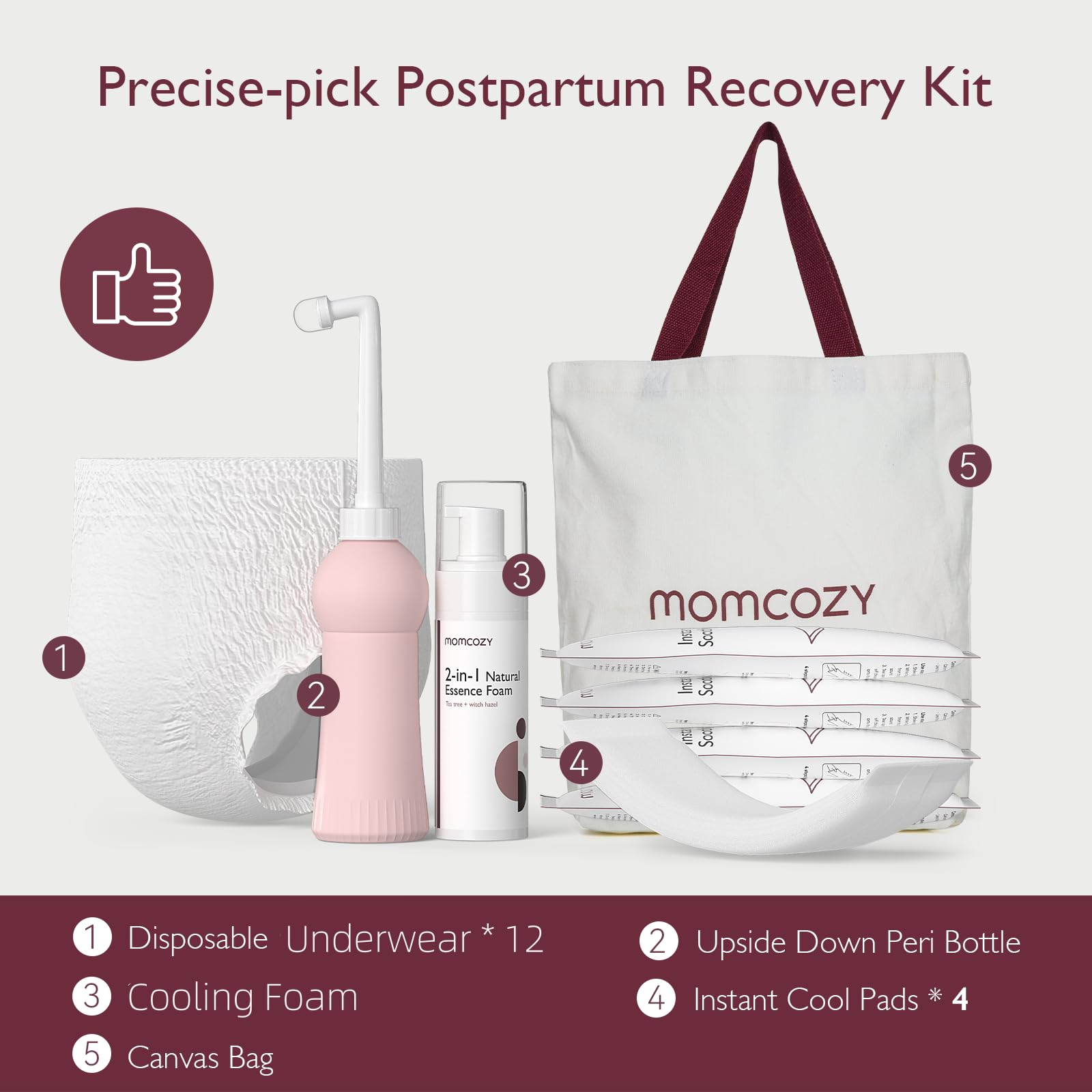 Momcozy Postpartum Recovery Essentials Kit, 19 PCS Labor Delivery Mom Care Set, Self-Absorbent Momcozy Au supplements