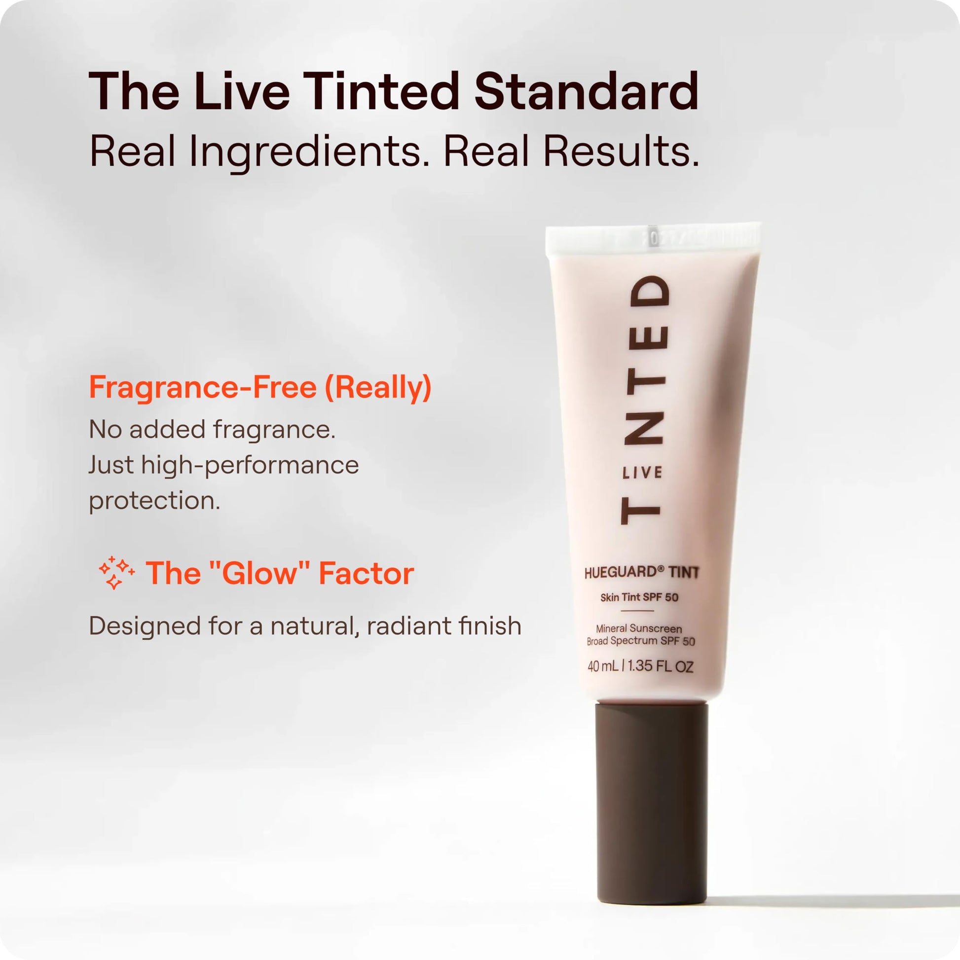 Live Tinted Hueguard Skin Tint SPF 50 - Tinted Mineral Sunscreen with Light-Medium Buildable Coverage With a Hydrating and Radiant Finish - Water and Sweat Resistant, 1.35 fl oz - Shade 10 Live Tinted Au supplements