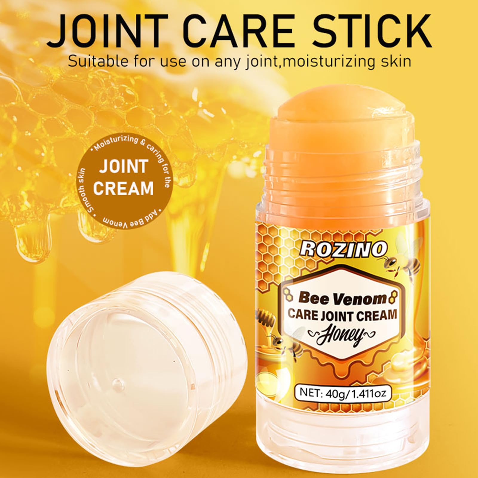 Bee Venom Joint Cream for Knees & Joint Support, Fast Absorbing, Non-Sticky Formula with Vitamin C, Aloe Vera for Soothing Comfort (1.411OZ) Generic Au supplements