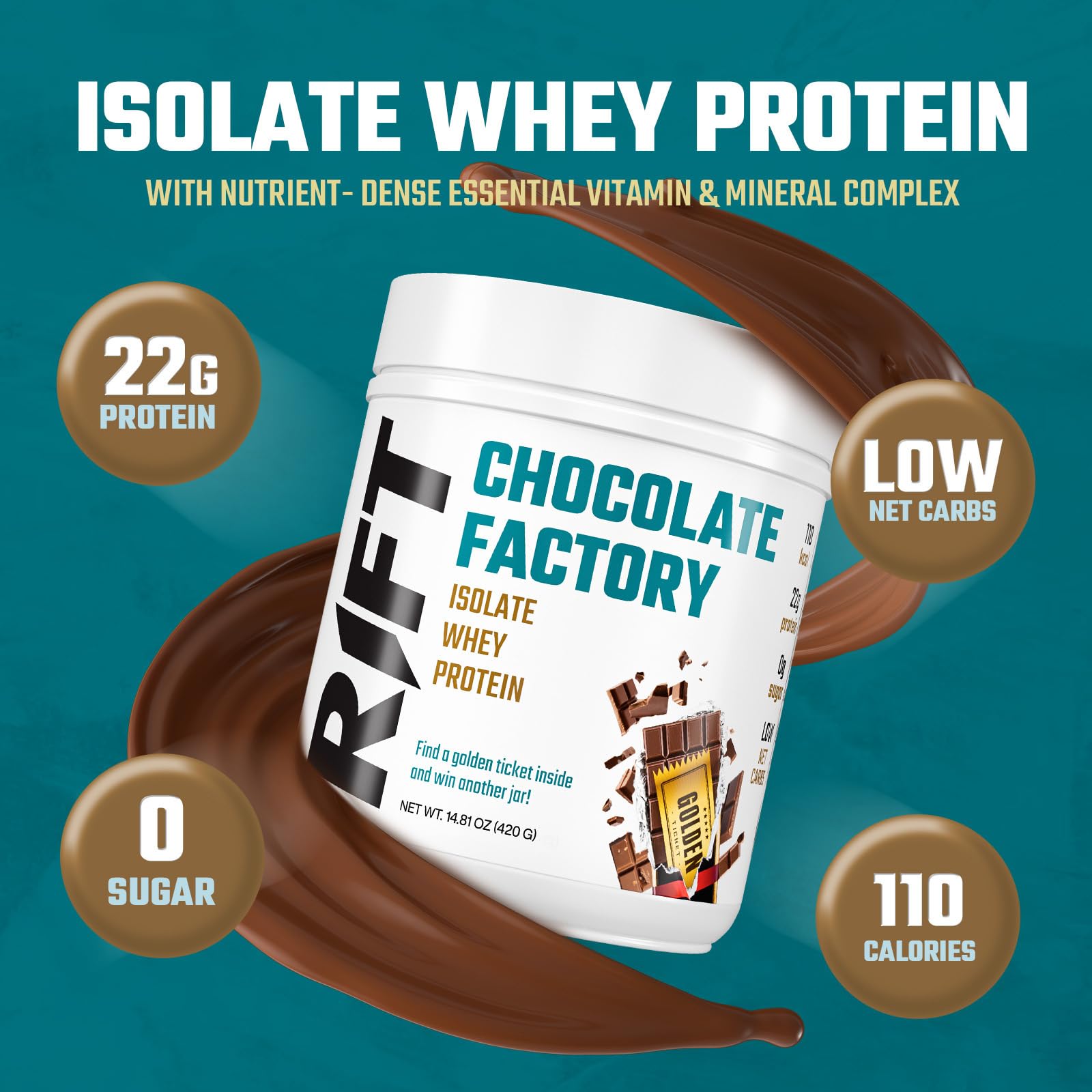 RIFT Chocolate Whey Protein Powder for Adult - Protein Isolate Powder Chocolate RIFT Au supplements