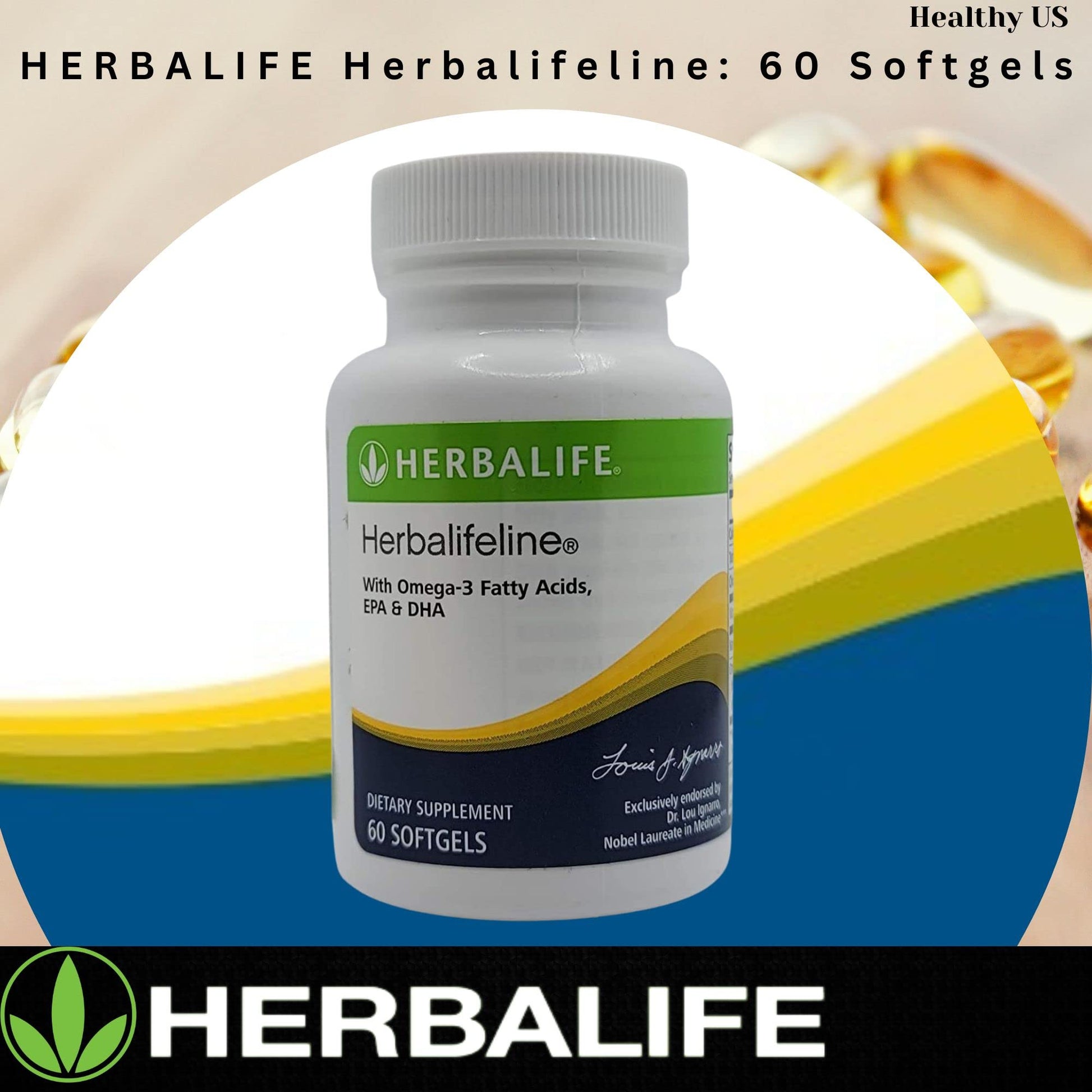 Herbalife Herbalifeline: 60 Softgels with Vitamin E, Marine Lipid Complex, Omega-3 Fatty Herbalife Au supplements