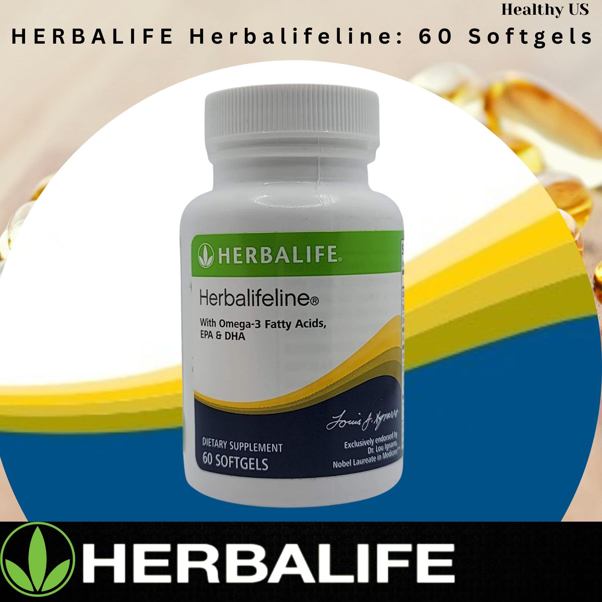 Herbalife Herbalifeline: 60 Softgels with Vitamin E, Marine Lipid Complex, Omega-3 Fatty Herbalife Au supplements