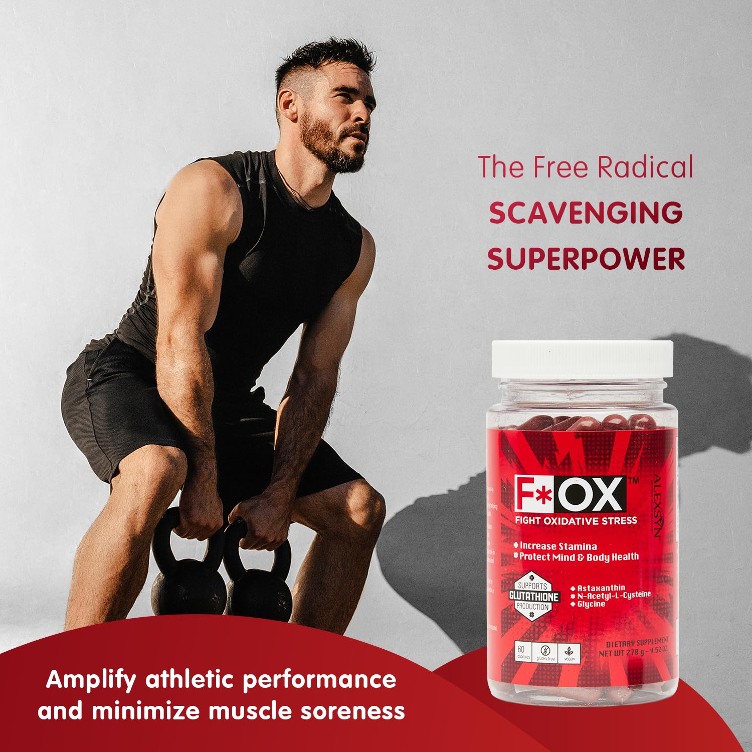 Alexsyn Antioxidant Support Formula – Concentrated Vegan & Gluten-Free Capsules – Helps Defend Against Oxidative Stress and Maintain Daily Vitality – 60 Capsules Alexsyn Au supplements