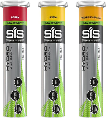 Science In Sport Hydro Hydration Tablets, Variety Pack Pineapple Mango, Berry, Lemon Science in Sport Au supplements