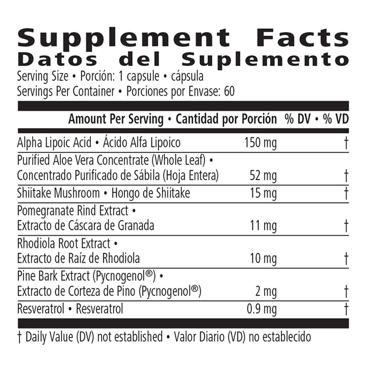 Nutrient Support Formula Cell Activator 60 Capsules W/Aloe Vera & Antioxidant Activity My Store Au supplements