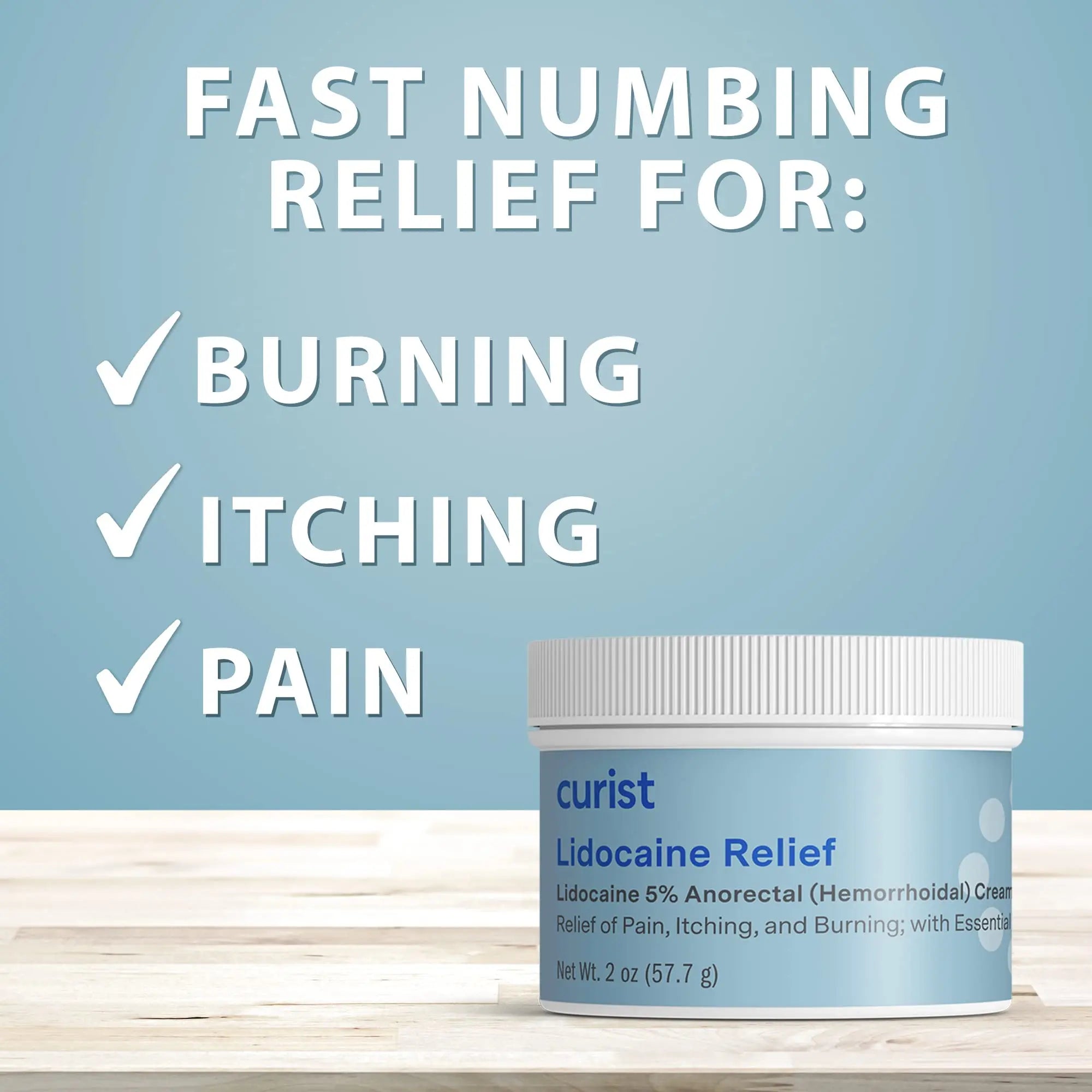 Curist 5% Lidocaine Cream Pain Relief - Numb Quickly & Effectively with 5% Lidocaine Numbing Cream for Anorectal Use - (1 Pack - 2 oz Jar) Curist Au supplements