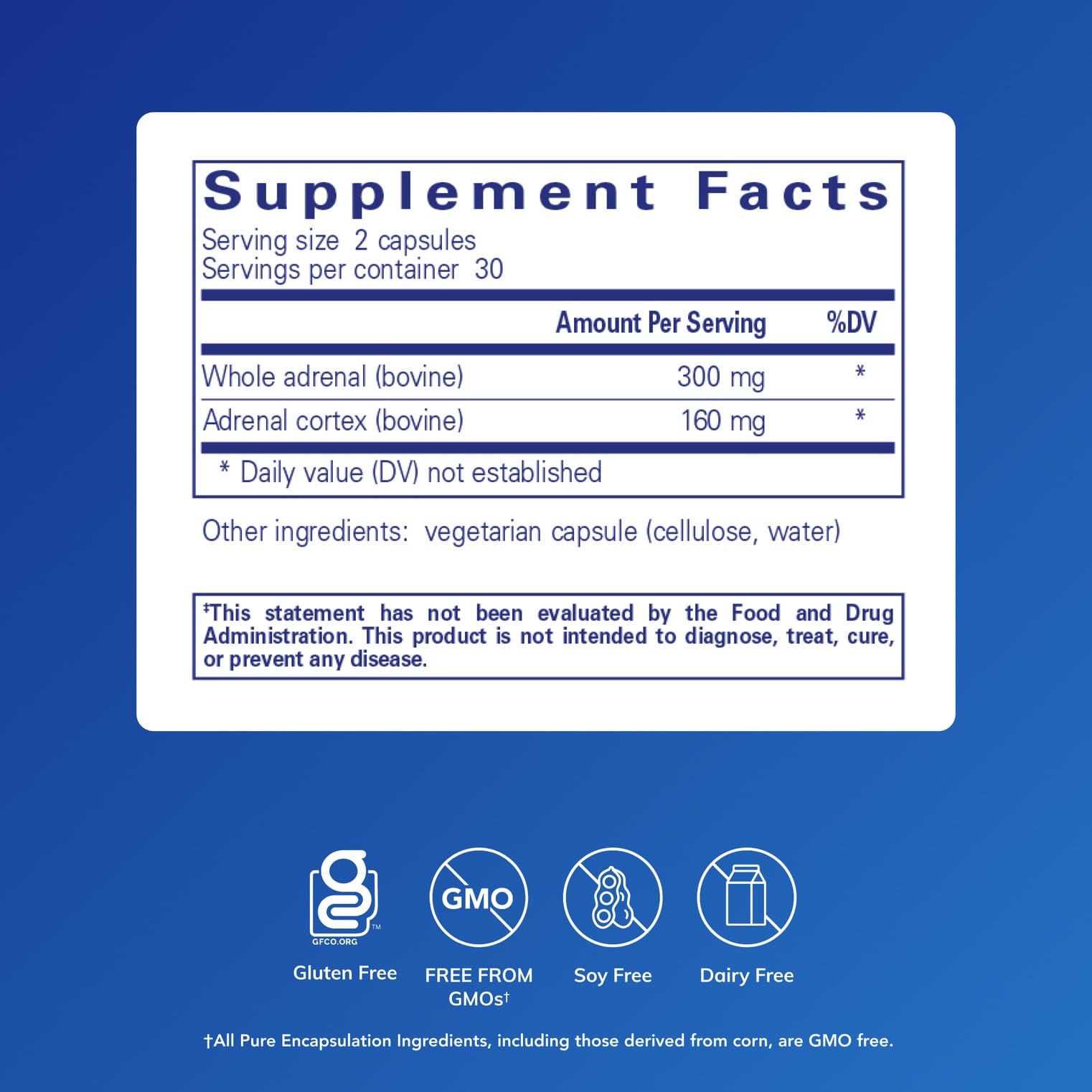 Pure Encapsulations Adrenal Cortex Supplement – Supplement to Support Cortisol Health, Energy Levels, Stress Moderation, and Gland Function – with Bovine Whole Adrenal & Cortex – 60 Capsules* Pure Encapsulations Au supplements