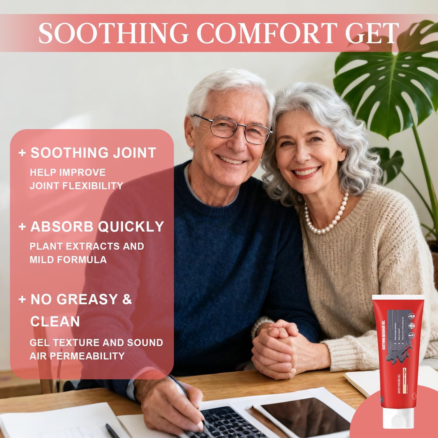 Joint Gel, Soothing Massage Cream, Joint Soothing Comfort Gel for Back, Neck, Keen, Muscle, and Foot, Absorb Quickly, Natural and Non-Greasy, 4.23OZ Josmon Au supplements
