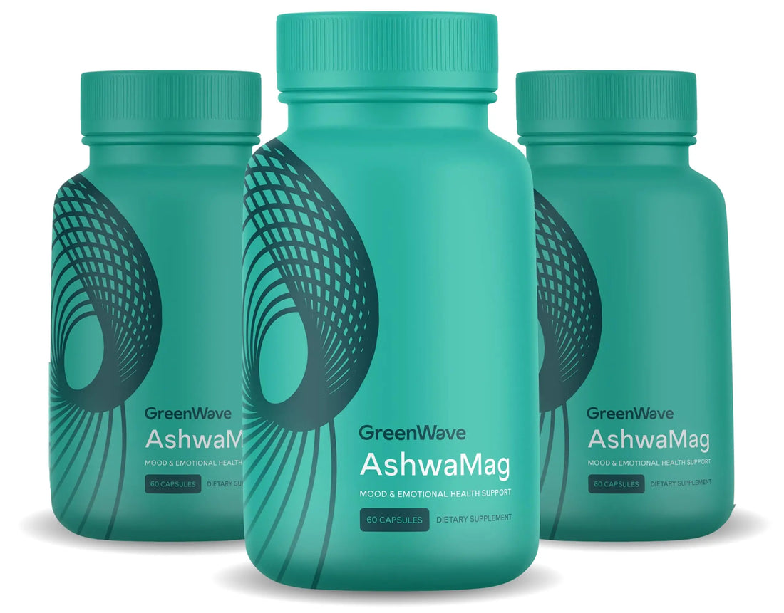 AshwaMag by GreenWave Nutrition | 5 Clinically Studied Ingredients | Happier & Motivated AshwaMag uk supplements