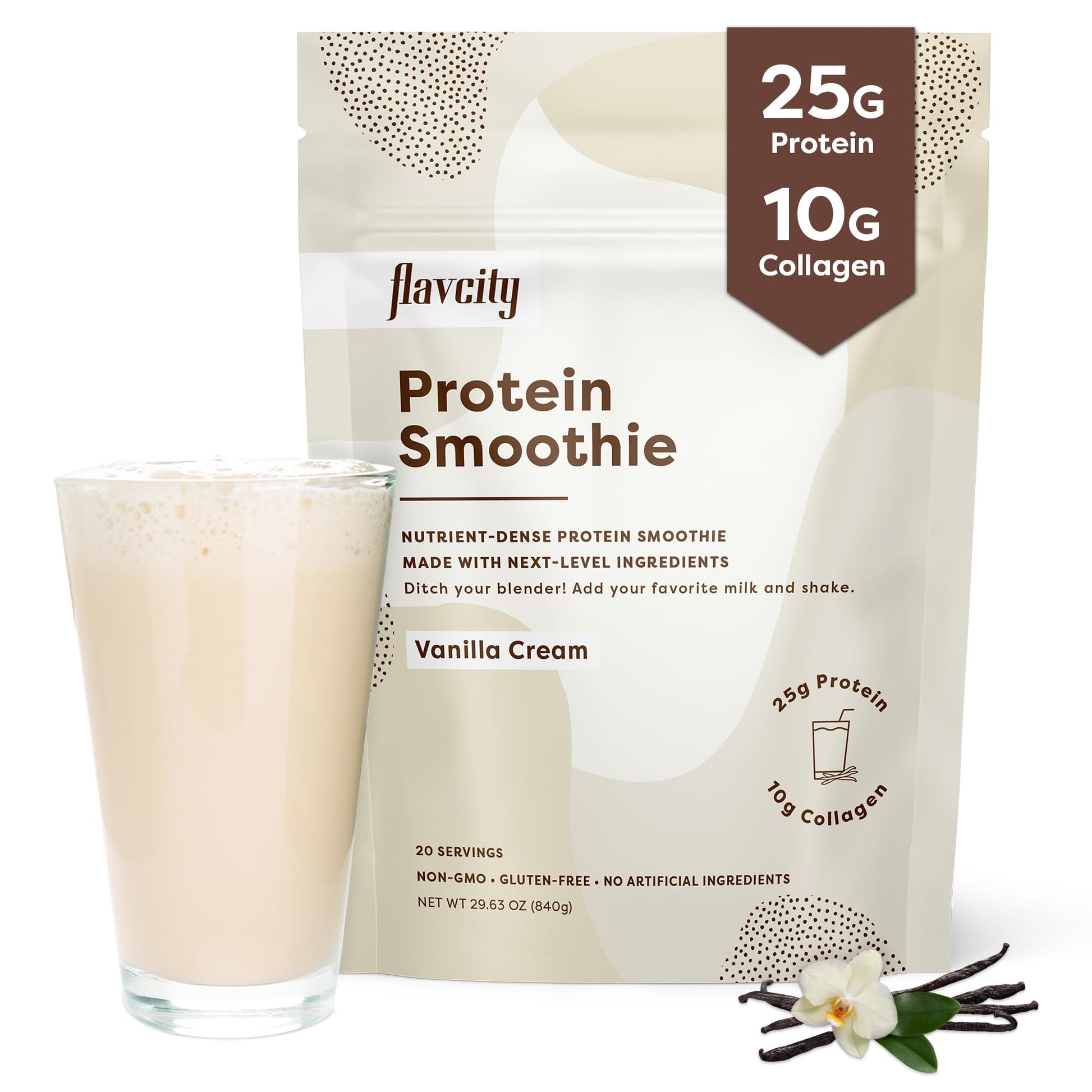 FlavCity Protein Powder Smoothie, Vanilla - 100% Grass-Fed Whey Protein FlavCity Au supplements