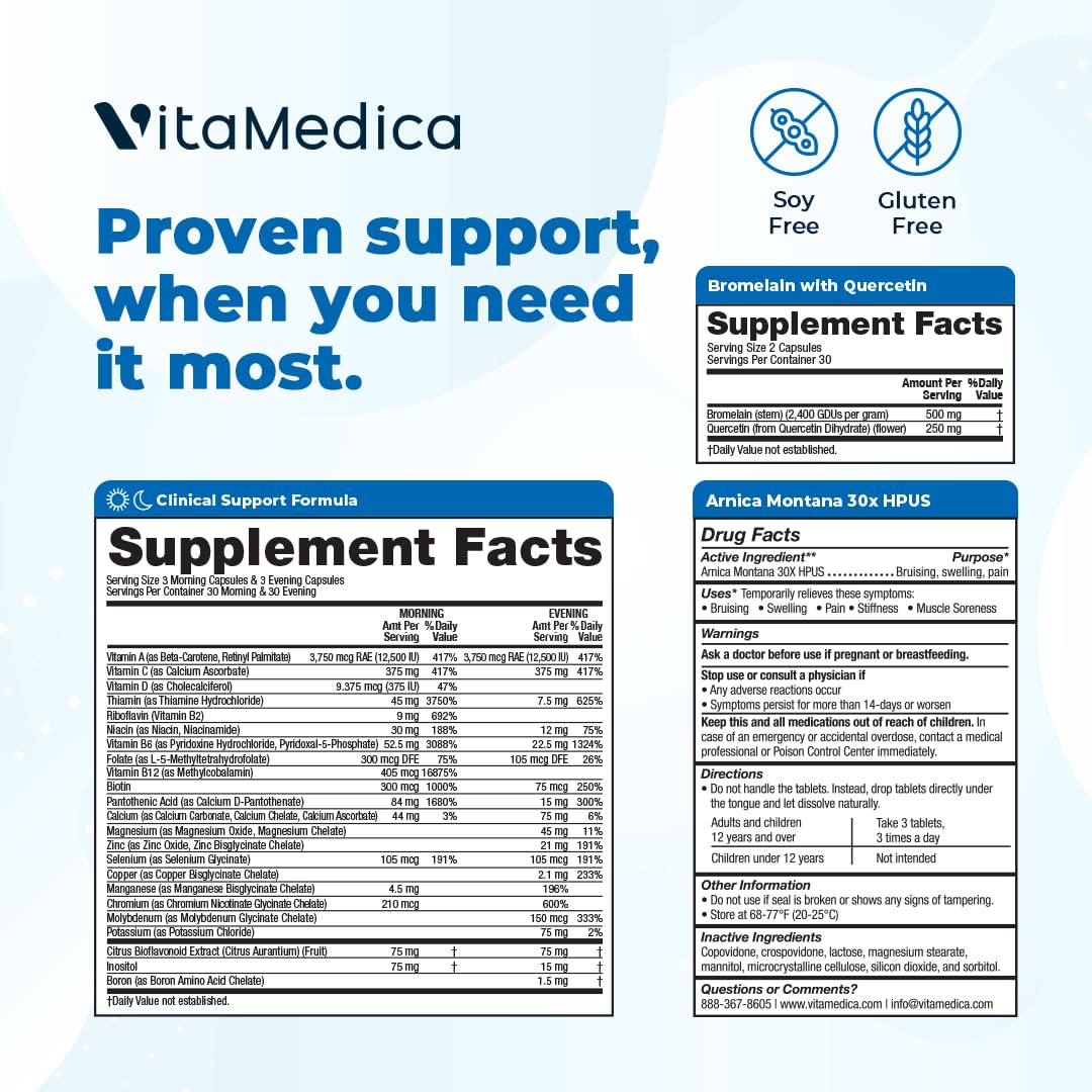 VitaMedica | Arnica Montana 30X + Bromelain with Quercetin + Clinical Support Formula Bundle VitaMedica Au supplements