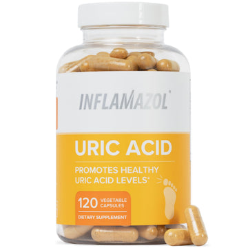 Inflamazol Uric Acid Cleanse – Premium Uric Acid Flush with Tart Cherry, Turmeric & Celery Seed for Joint & Uric Acid Support – Joint Supplements for Men & Women – 120 Capsules Inflamazol Au supplements