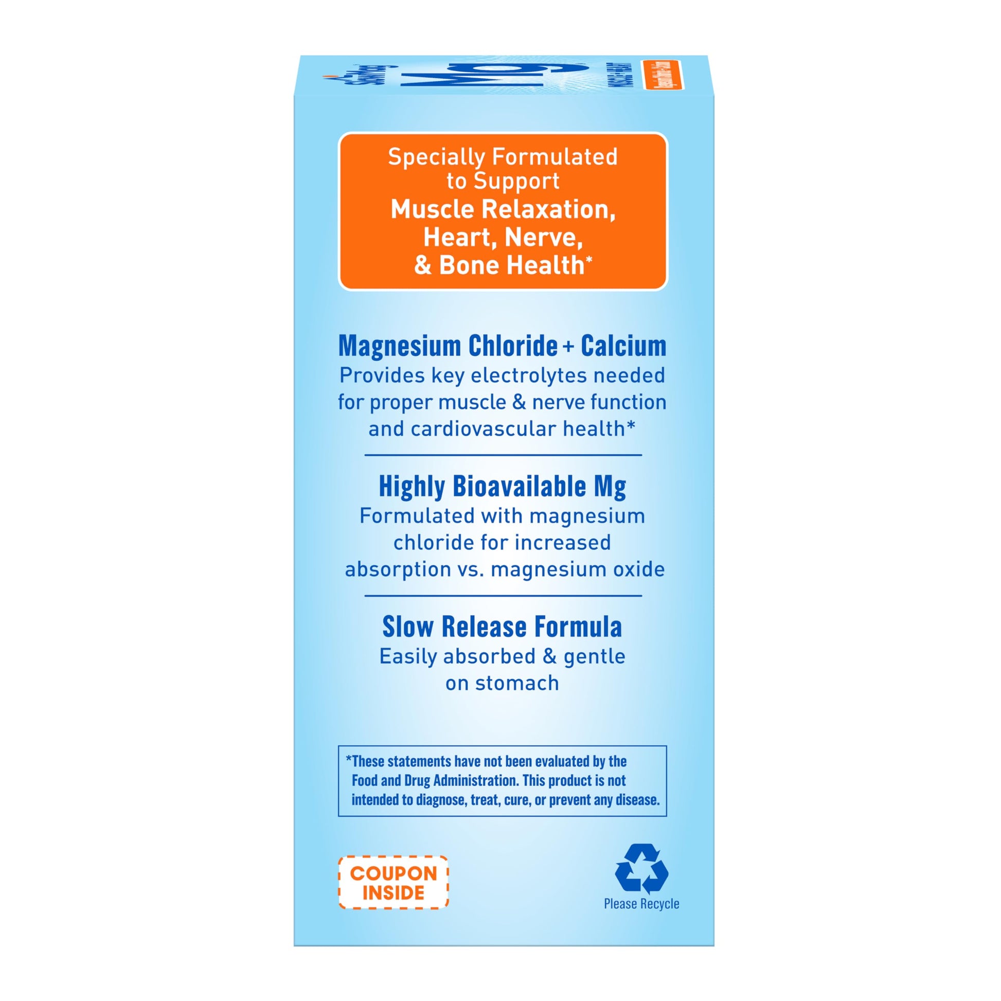 SlowMag Muscle & Heart Magnesium Chloride Supplement with Calcium, 120 Count, Supports Muscle Relaxation, Heart, Nerve & Bone Health, High Absorption Slow-Mag Au supplements
