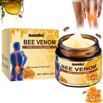 Bee Venom Joint Cream, Natural Bee Venom Skin Cream, Bee Venom Advanced Joint & Bone Cream, Suitable for Everyday Back, Waist, Neck, Hands, Knees, Light Non-Sticky for Men Women Aldult - 2.11 Oz/60g JoanofArc Au supplements