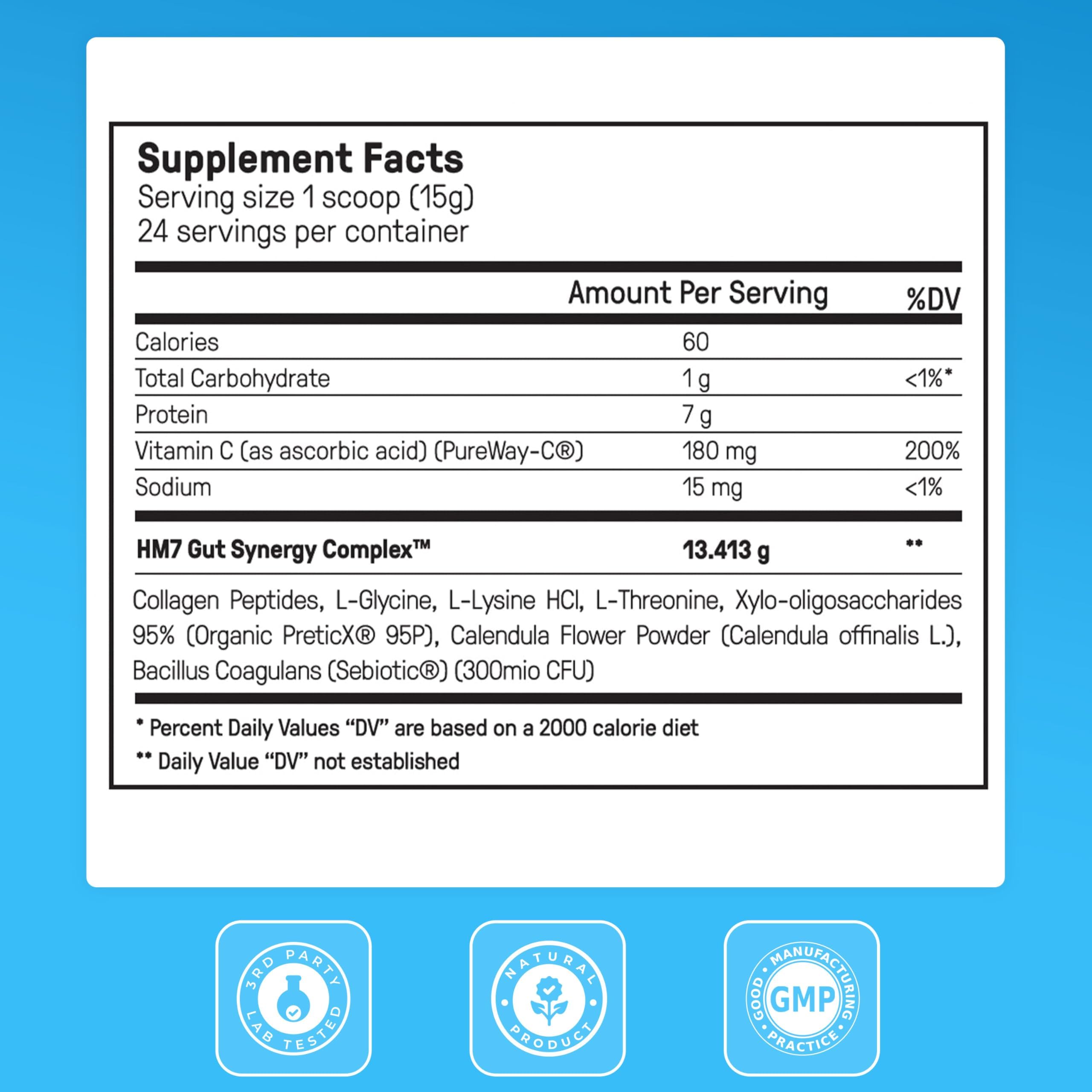 Happy Mammoth Complete Gut Repair Probiotic, Prebiotic, Fiber & Collagen Supplement for Gut Health, Digestion, Healthy Gut Microbiome, Reduces Constipation & Bloating 24 Servings, Vanilla Flavor Happy Mammoth Au supplements