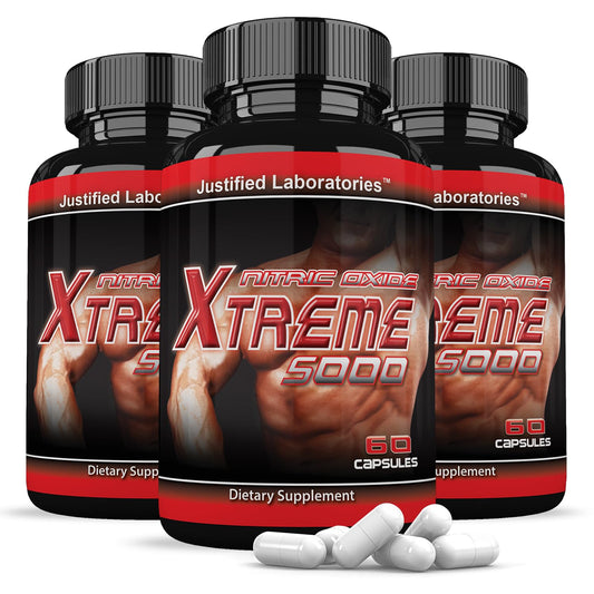 (3 Pack) Nitric Oxide Xtreme 5000 Advanced Men's Heath Formula 60 Capsules Justified LaboratoriesAU supplements