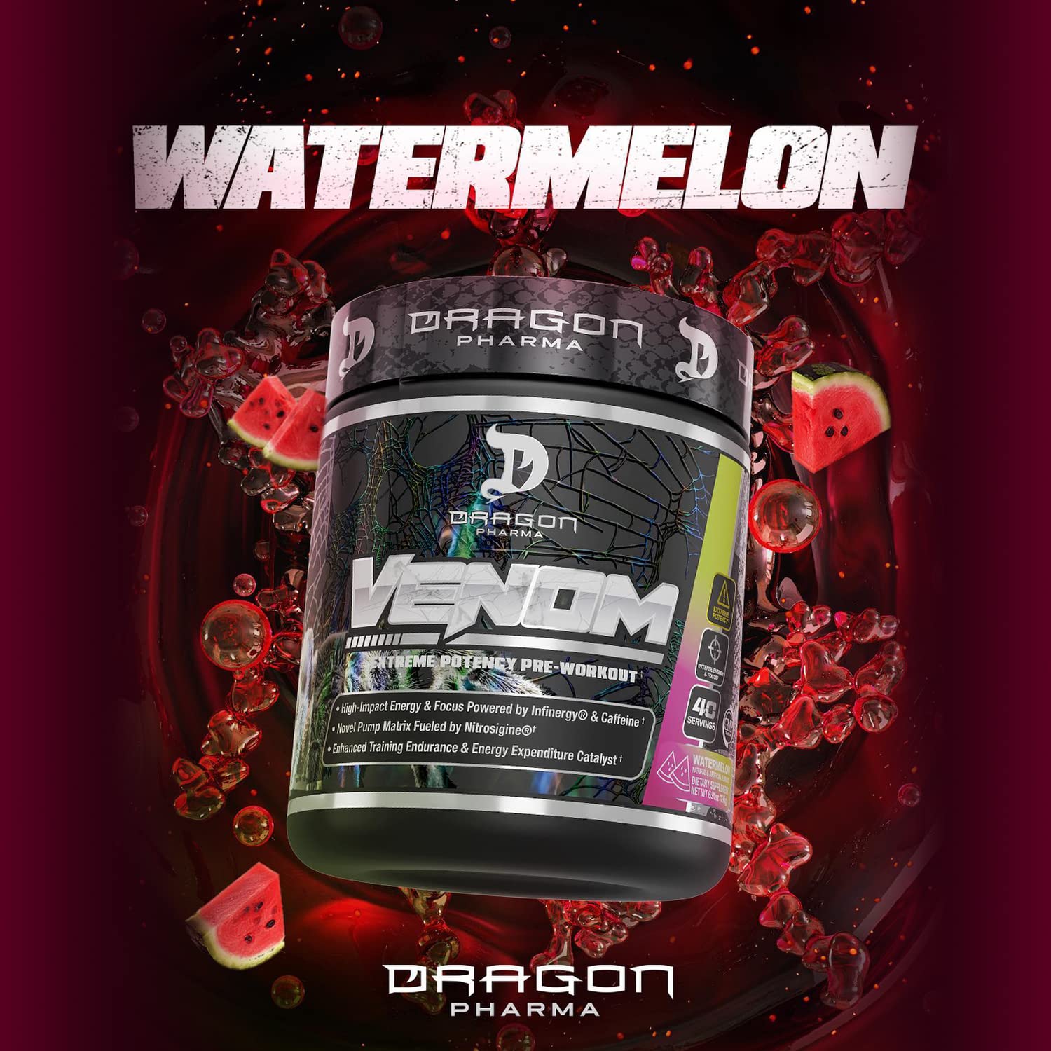 DRAGON PHARMA Venom Extreme Potency Pre-Workout, Laser Sharp Focus + Energy DRAGON PHARMA Au supplements