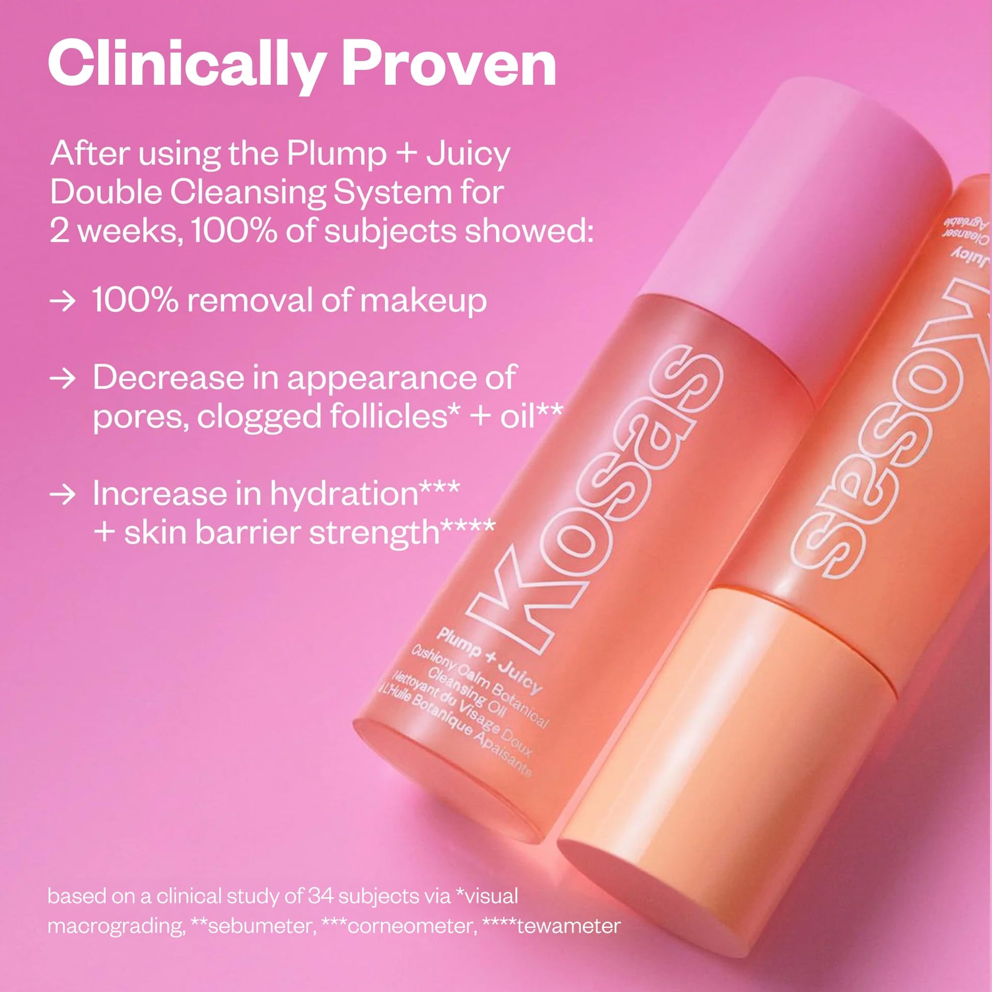 Kosas Plump + Juicy Comfy Clean Gel Cleanser –Hydrating Face Wash for All Skin Types, Deep Clean & Moisturize, Soap & Sulfate Free, with Hyaluronic Acid, Panthenol & Beta Glucan Kosas Au supplements
