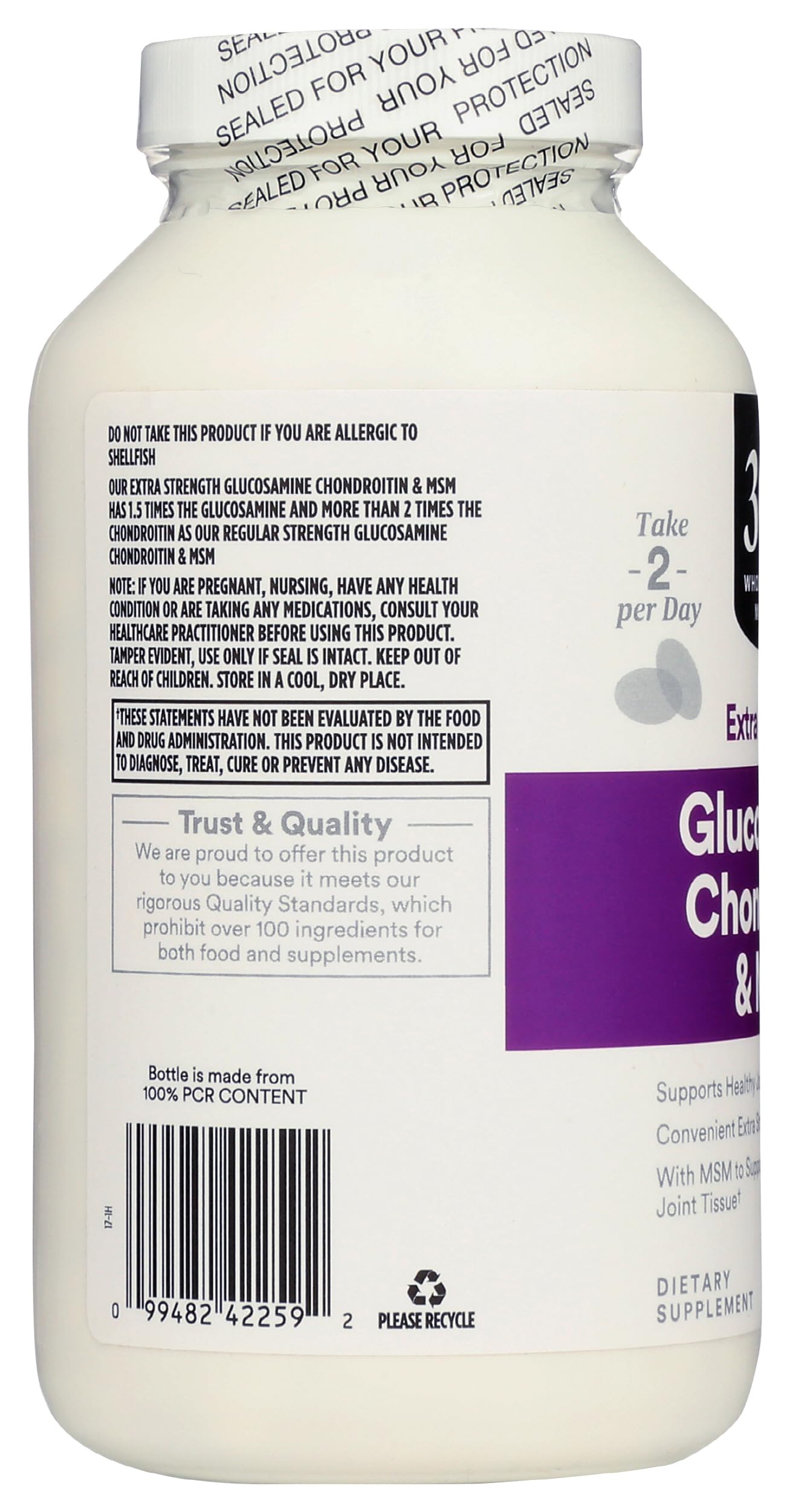 365 by Whole Foods Market, Glucosamine Chondroitin X Strength MSM, 240 Tablets 365 by Whole Foods Market Au supplements