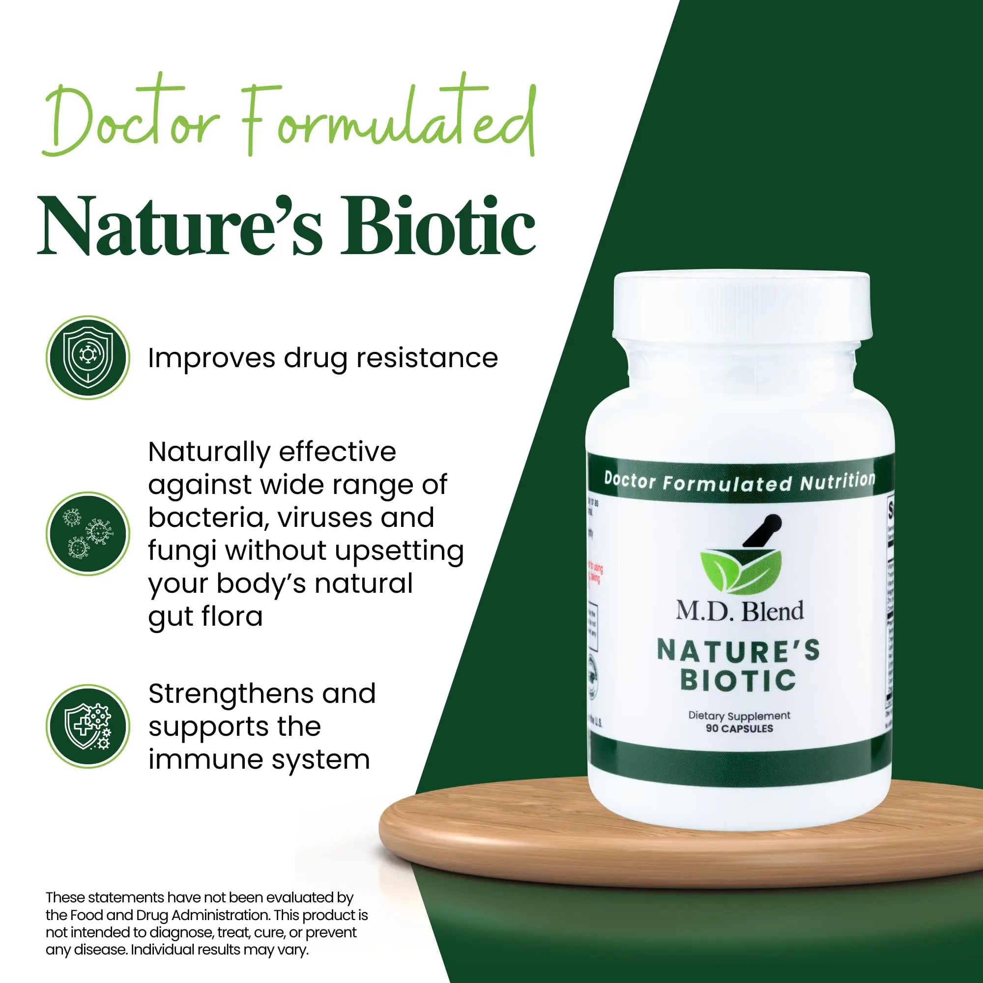 M.D. Blend Nature’s Biotic & Allergy Expert Bundle for Immune Support, Seasonal Allergy Relief, Respiratory Wellness, Quercetin and Bromelain, NAC Nettle Root Vitamins & Minerals Plant-Based Capsules M.D. Blend Au supplements