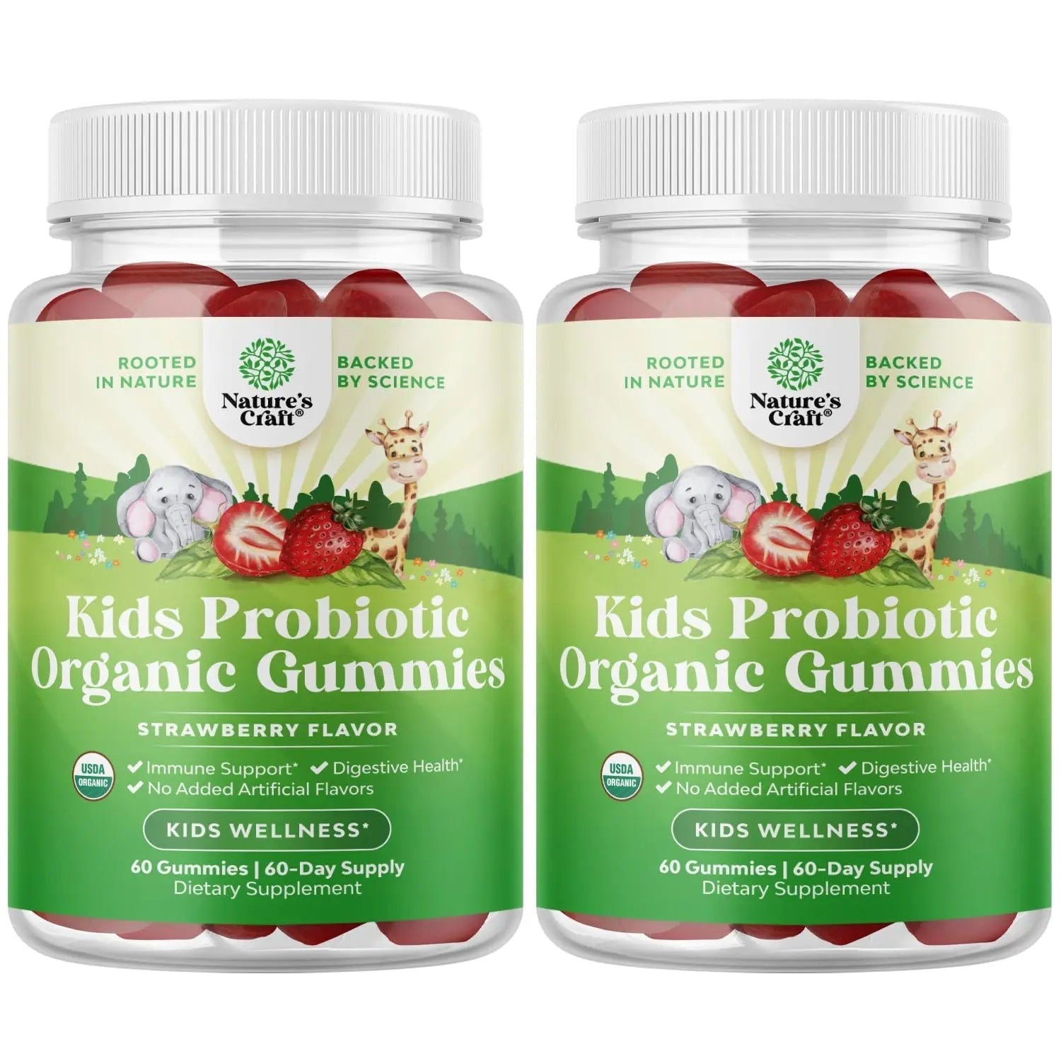 Natures Craft USDA Organic Probiotic Gummies for Kids - Vegan Non-GMO Kids Probiotic Gummy Vitamin for Immunity and Digestive Health Natures Craft Au supplements