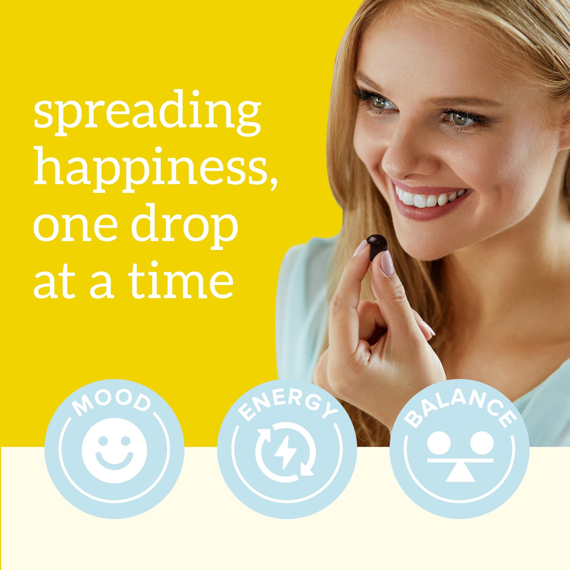 Organifi Happy Drops - Daily Superfood Happy Gummies for Adults - Mood Support Supplement for Balance, Bliss, Energy and Taking the Edge Off - Sweet Lemon Flavor - 60 Gummies Organifi Au supplements