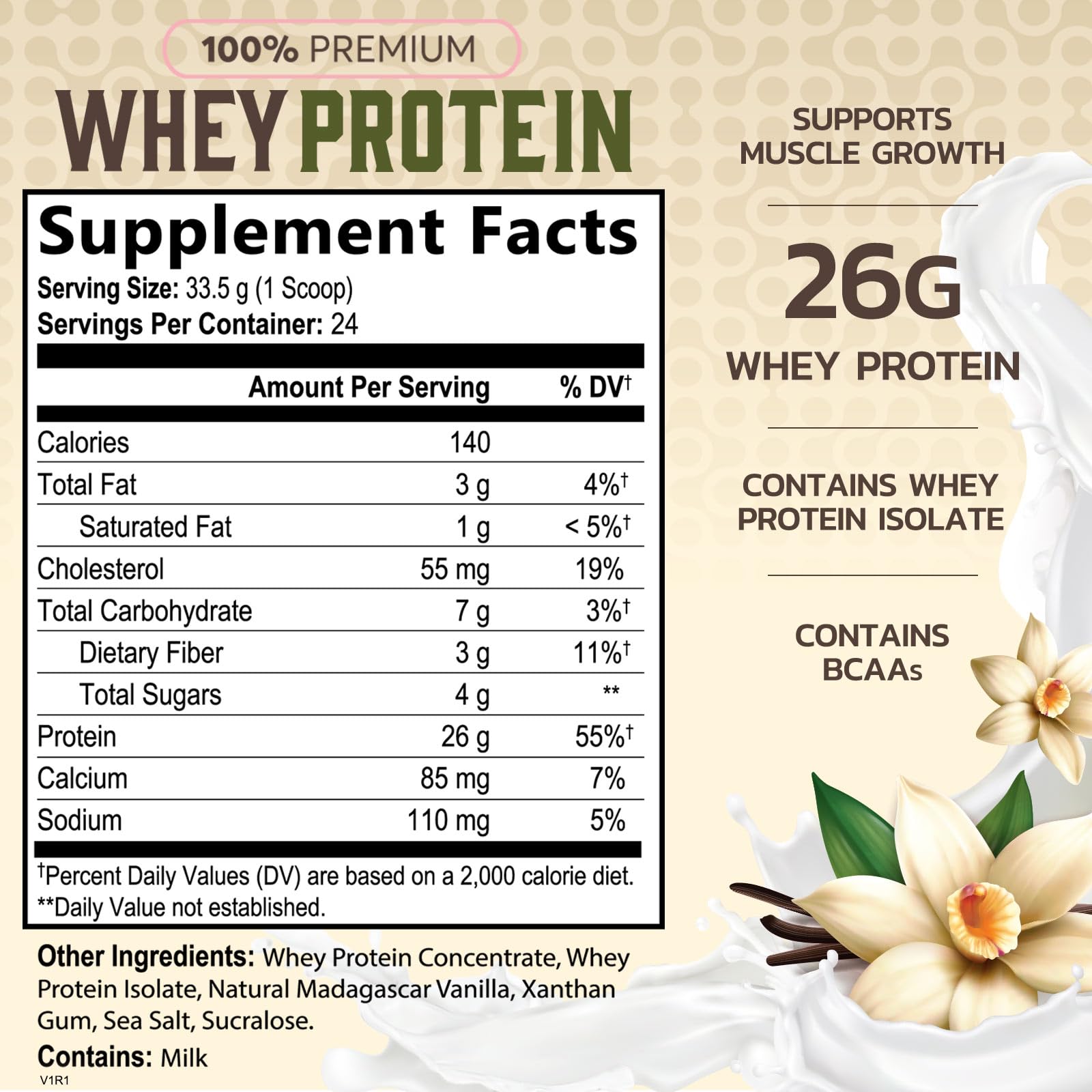 Nature's Protein Powder, 100% Whey Protein Powder Isolate, Immune Support, BCAAs Nature's Peak Au supplements