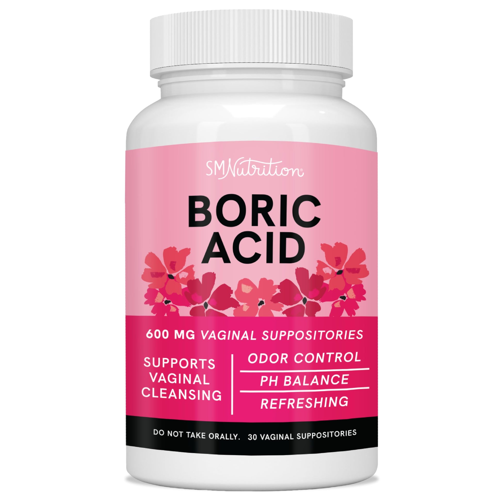 Boric Acid Suppositories for Women | 600mg | for pH Balance, Vaginal Odor & Itching | Feminine Hygiene SMNutrition Au supplements