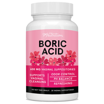 Boric Acid Suppositories for Women | 600mg | for pH Balance, Vaginal Odor & Itching | Feminine Hygiene SMNutrition Au supplements