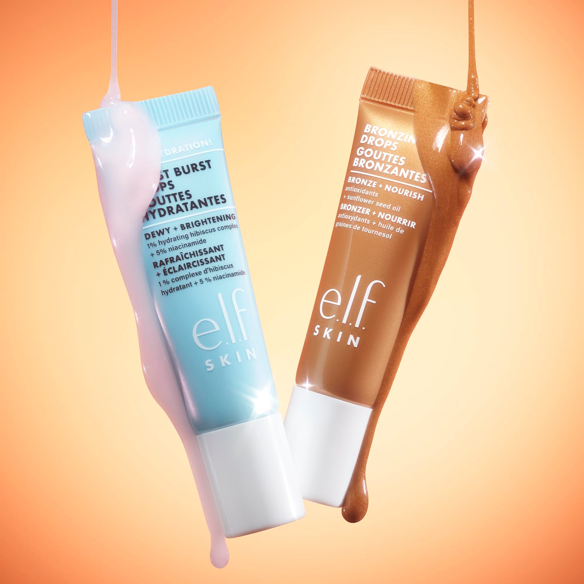 e.l.f. SKIN The Hottest Drops Duo, Holy Hydration! Thirst Burst & Bronzing Skincare Set, For A Dewy, Sun-Kissed Look, Vegan & Cruelty-Free e.l.f. Au supplements