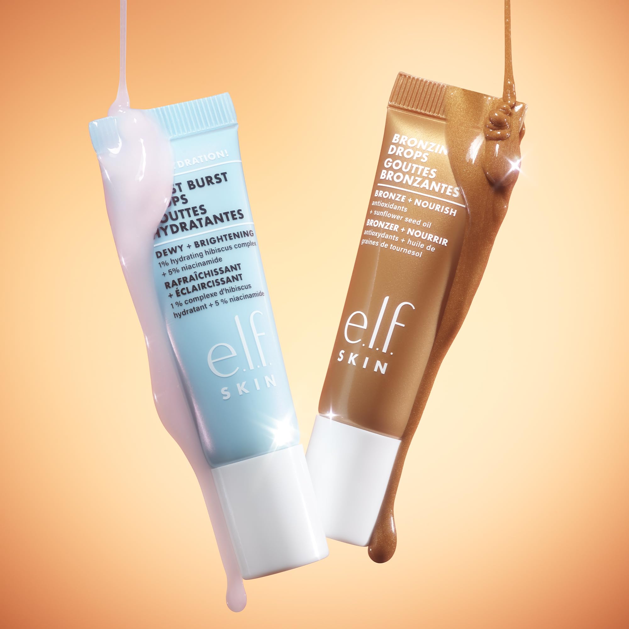 e.l.f. SKIN The Hottest Drops Duo, Holy Hydration! Thirst Burst & Bronzing Skincare Set, For A Dewy, Sun-Kissed Look, Vegan & Cruelty-Free e.l.f. Au supplements