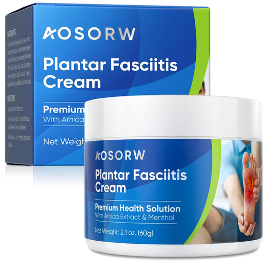AOSORW Plantar Fasciitis Relief Cream - Natural Herbal Formula for Foot, Heel Spur, Ankle, Leg & Hand Discomfort - Premium Health Care Products - 60g (Pack of 1) AOSORWAU supplements