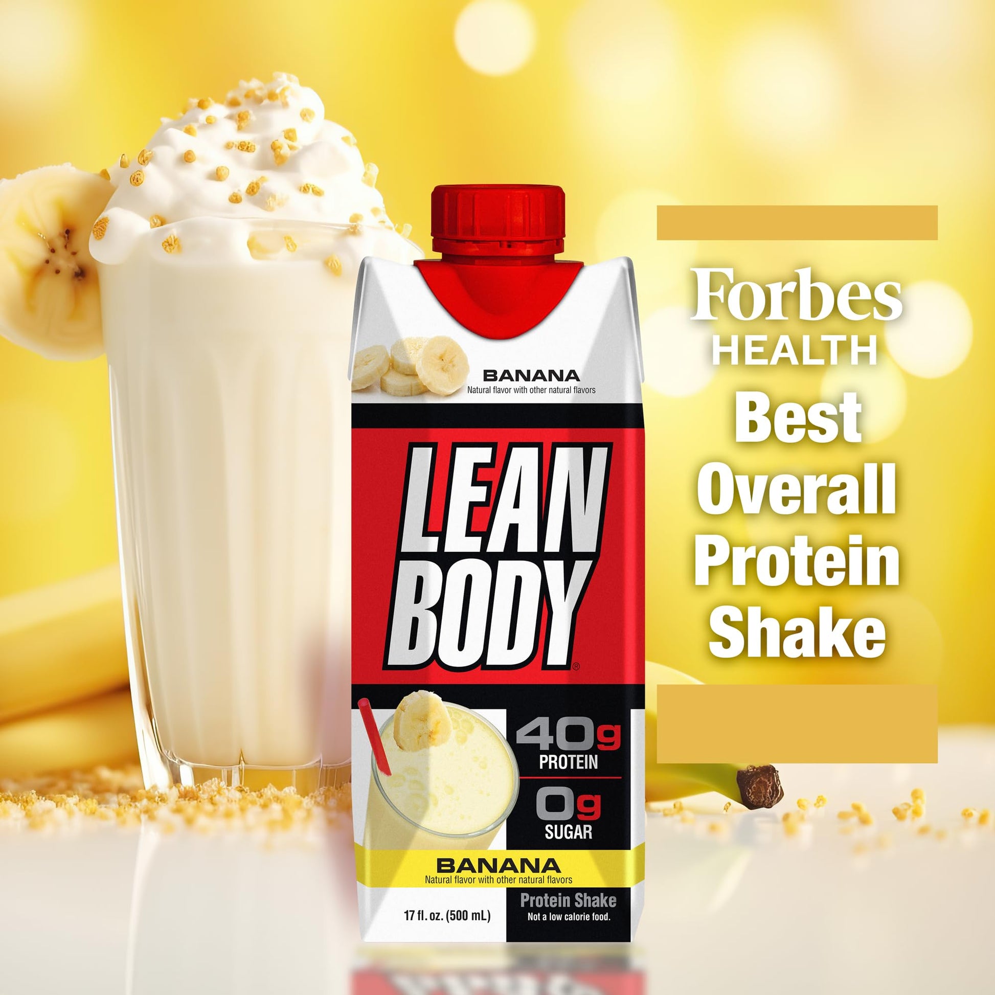 Lean Body Ready-to-Drink Banana Protein Shake, 40g Protein, Whey Blend, 0 Sugar Labrada Au supplements