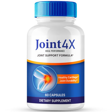 Joint4X Joint Support Capsules, Official Joint-4X Supplement Pills, All-Natural Formula to Fortify Bones and Bolster Flexibility - Maximum Strength, Joint 4X Pills Reviews (60 Capsules) IDEAL PERFORMANCE Au supplements