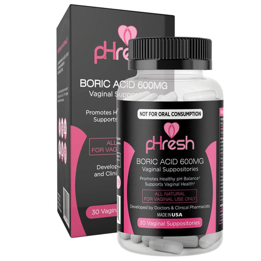 ACE NUTRITION pHresh Boric Acid Suppositories for Women, Suppositories for Odor Use, Natural Feminine Care Supports Vaginal Health & Promotes Healthy pH Balance - Made in USA ACE NUTRITIONAU supplements
