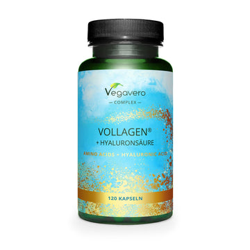 Vegavero Vegan Collagen Complex + Hyaluronic Acid | NO Additives | Vegan Collagen Powder Vollagen® | Essential Amino Acids | 120 Capsules Vegavero Au supplements